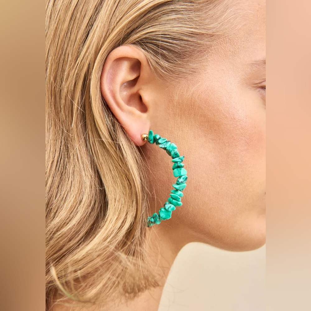 🌺🎉HP🎉🌺 NWT Cult Gaia Shirin Large Hoop Earrings - Picture 11 of 16
